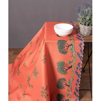 Τραπεζομάντηλο Αλέκιαστο 140x180 Silk Fashion Mod2 Κεραμιδί