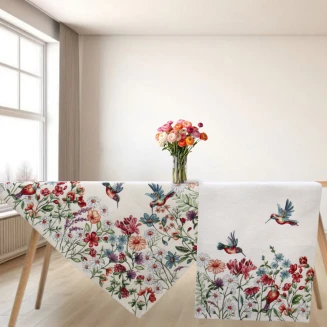 Σετ Σεμέν/Πετσετάκια 3 Τεμαχίων Στόφα Panel Dimeco Bloom