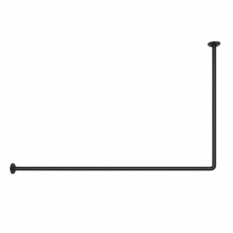 Βραχίονας Μπάνιου Γωνιακός 170x80cm Ø22mm Mrshome Black