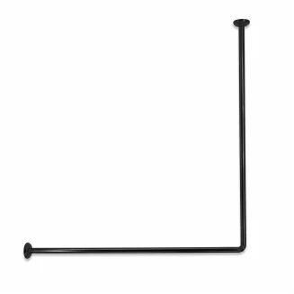 Βραχίονας Μπάνιου Γωνιακός 80x80cm Ø22mm Mrshome Black