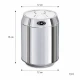 Αυτόματος Κάδος με Φωτοκύτταρο 1.5lt Chrome Φ12x15cm MRShome