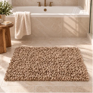 EVORA Χειροποίητο Πατάκι 50x70cm Camel C06 Mrshome