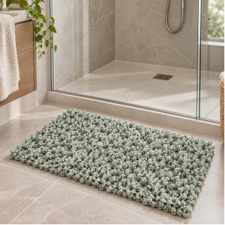 EVORA Χειροποίητο Πατάκι 50x70cm Jade C39 Mrshome