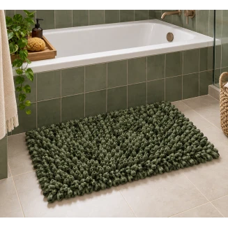 EVORA Χειροποίητο Πατάκι 50x70cm Πράσινο C10 Mrshome