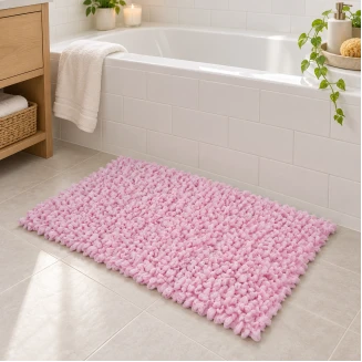 EVORA Χειροποίητο Πατάκι 50x70cm Ροζ C07 Mrshome
