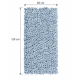 EVORA Χειροποίητο Πατάκι 60x120cm Γαλάζιο C05 Mrshome