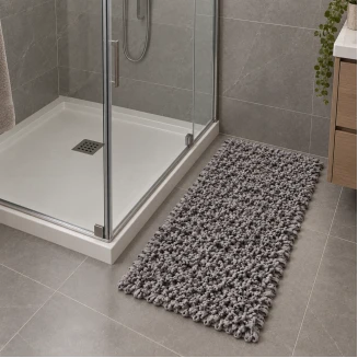 EVORA Χειροποίητο Πατάκι 60x120cm Γκρι C26 Mrshome