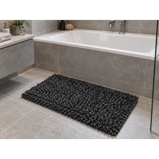 EVORA Χειροποίητο Πατάκι 60x120cm Μαύρο C12 Mrshome