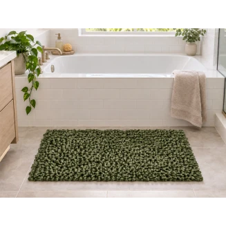 EVORA Χειροποίητο Πατάκι 60x120cm Πράσινο C10 Mrshome