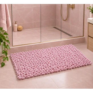 EVORA Χειροποίητο Πατάκι 60x120cm Ροζ C07 Mrshome