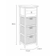 Έπιπλο MDF με 1 Ράφι και 3 Συρτάρια 37.5x27.5x86cm Μαύρο MRShome