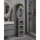 Έπιπλο MDF με 1 Ράφι και 3 Συρτάρια Γκρι 17x24x82cm MRShome