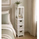 Έπιπλο MDF με 1 Ράφι και 3 Συρτάρια Λευκό 17x24x82cm MRShome