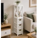 Έπιπλο MDF με 1 Ράφι και 3 Συρτάρια Λευκό 17x24x82cm MRShome