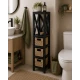 Έπιπλο MDF με 1 Ράφι και 3 Συρτάρια Μαύρο 17x24x82cm MRShome