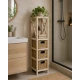Έπιπλο MDF με 1 Ράφι και 3 Συρτάρια Μπεζ 17x24x82cm MRShome