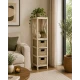 Έπιπλο MDF με 1 Ράφι και 3 Συρτάρια Μπεζ 17x24x82cm MRShome
