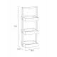 Έπιπλο MDF με 3 Ράφια 26x17x70cm Καφέ MRShome