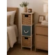 Έπιπλο MDF με 3 Συρτάρια από Υάκινθο 25x25x77cm Μπεζ/Λαδί MRShome