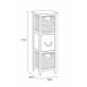 Έπιπλο MDF με 3 Συρτάρια από Υάκινθο 25x25x77cm Μπεζ/Λαδί MRShome