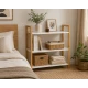 Έπιπλο από Bamboo με 3 Ράφια MDF Καφέ/Λευκό 64x20x53cm MRShome