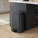 Κάδος Soft Close Μεταλλικός 30L Μαύρος Ματ 36.5x25x54cm MRShome