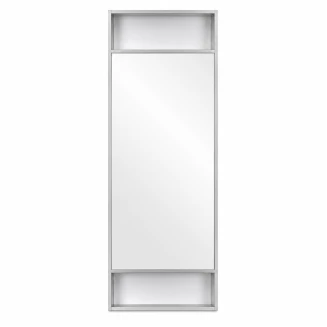 Καθρέπτης Με Πλαίσιο Αλουμινίου Chrome Με Δύο Ραφάκια 40x5x120cm MRShome