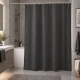 Κουρτίνα Μπάνιου 180x180cm PEVA Μαύρη με Μεταξωτή Υφή MRShome