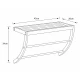 Κρεμάστρα Τοίχου με Ράφι Bamboo 45x20x34cm Μπεζ/Λευκή MRShome