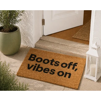 Πατάκι Εισόδου 59x39cm ''Boots off, vibes on'' MRShome