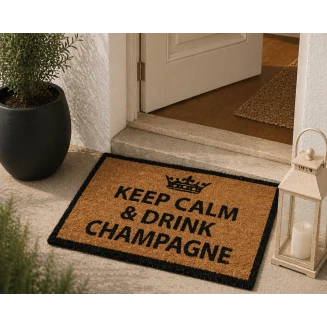 Πατάκι Εισόδου 59x39cm ''Keep Calm & Drink Champagne'' MRShome