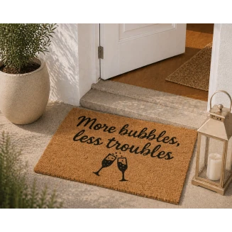 Πατάκι Εισόδου 59x39cm ''More bubbles, less troubles'' MRShome