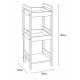 Ραφιέρα 3 θέσεων Bamboo/MDF Μπεζ/Λευκό 33x33x80cm MRShome