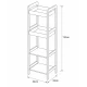 Ραφιέρα 4 θέσεων Bamboo/MDF Μπεζ/Λευκή 34x33x110cm MRShome