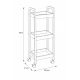 Ραφιέρα Bamboo/MDF με 3 Ράφια Φυσική/Μαύρη με Ροδάκια 28.5x21x79cm MRShome