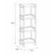 Ραφιέρα από Bamboo με 4 Ράφια Καφέ 33x20x100cm MRShome
