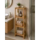 Ραφιέρα από Bamboo με 4 Ράφια Καφέ 33x20x100cm MRShome