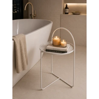 Side Table Μεταλλικό Φ40x65cm Sand MRShome
