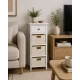 Συρταριέρα Λευκή MDF με 4 Συρτάρια 37.5x27.5x86cm MRShome