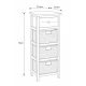 Συρταριέρα Λευκή MDF με 4 Συρτάρια 37.5x27.5x86cm MRShome