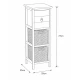 Συρταριέρα MDF με 3 Συρτάρια 25x25x77cm Φυσική/Μαύρη MRShome