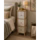 Συρταριέρα MDF με 3 Συρτάρια 25x25x77cm Φυσική με Σχέδια MRShome