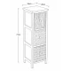 Συρταριέρα MDF με 3 Συρτάρια 25x25x77cm Φυσική με Σχέδια MRShome
