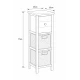 Συρταριέρα MDF με 3 Συρτάρια 25x25x77cm Λευκή MRShome