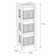 Συρταριέρα MDF με 3 Συρτάρια 25x25x77cm Μπεζ MRShome