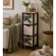 Συρταριέρα MDF με 3 Συρτάρια 25x25x77cm Μπεζ/Μαύρη με Σχέδιο MRShome