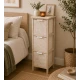Συρταριέρα MDF με 3 Συρτάρια 25x25x77cm Μπεζ με Σχέδια MRShome