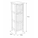 Συρταριέρα MDF με 3 Συρτάρια 25x25x77cm Μπεζ με Σχέδια MRShome