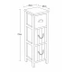 Συρταριέρα MDF με 3 Συρτάρια Γκρι/Λευκή 25x25x77cm MRShome