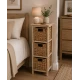 Συρταριέρα MDF με 3 Συρτάρια από Υάκινθο 25x25x77cm Μπεζ MRShome